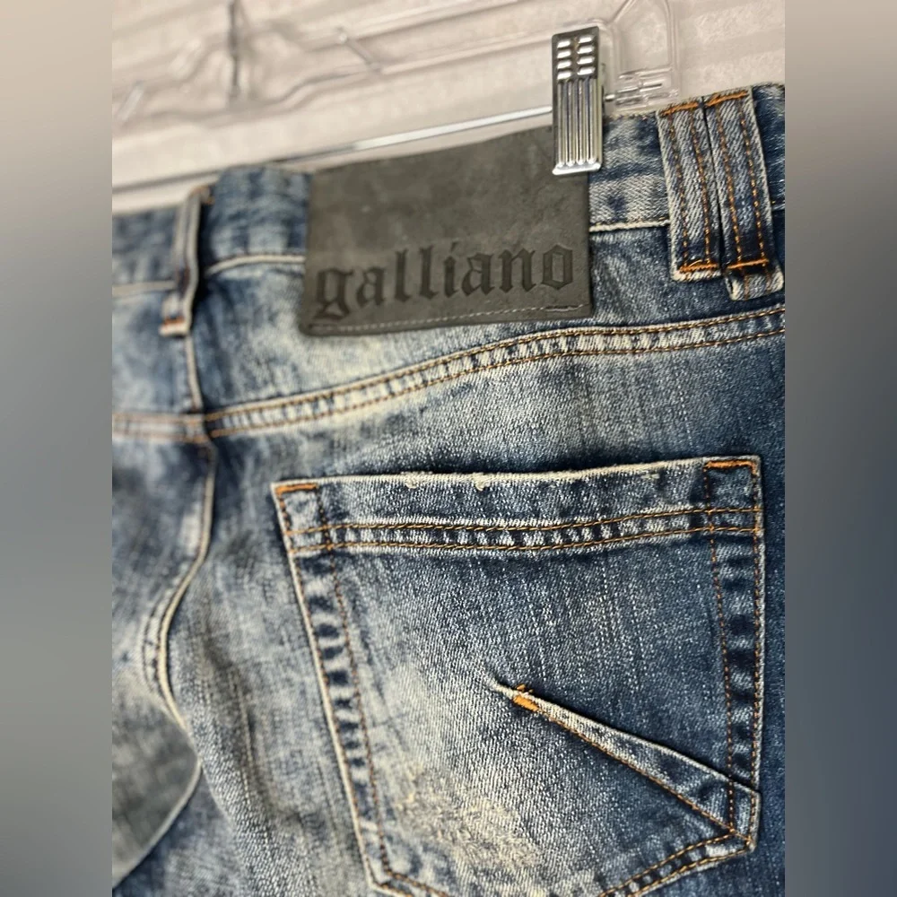 GALLIANO MENS JEANS ITTIERRE SIZE 36/50 BLUE Distressed loose fit MADE IN ITALY